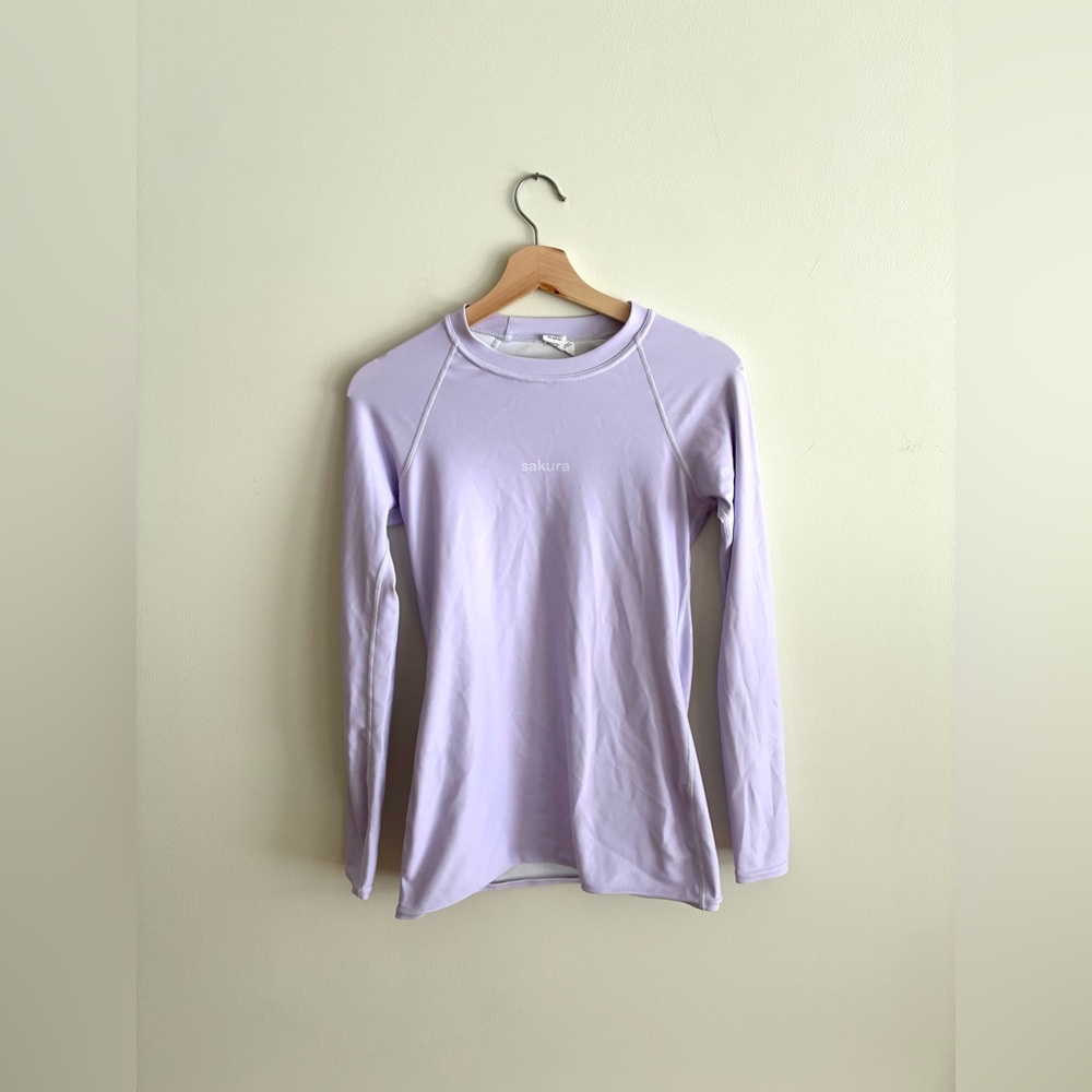 Sakura Fightwear Soft Purple Lavender Long Sleeve Grappling BJJ Rash Guard Top